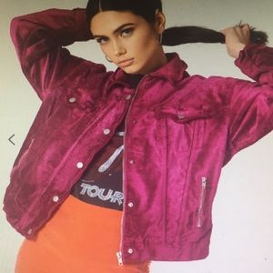 Free people velvet trucker jacket